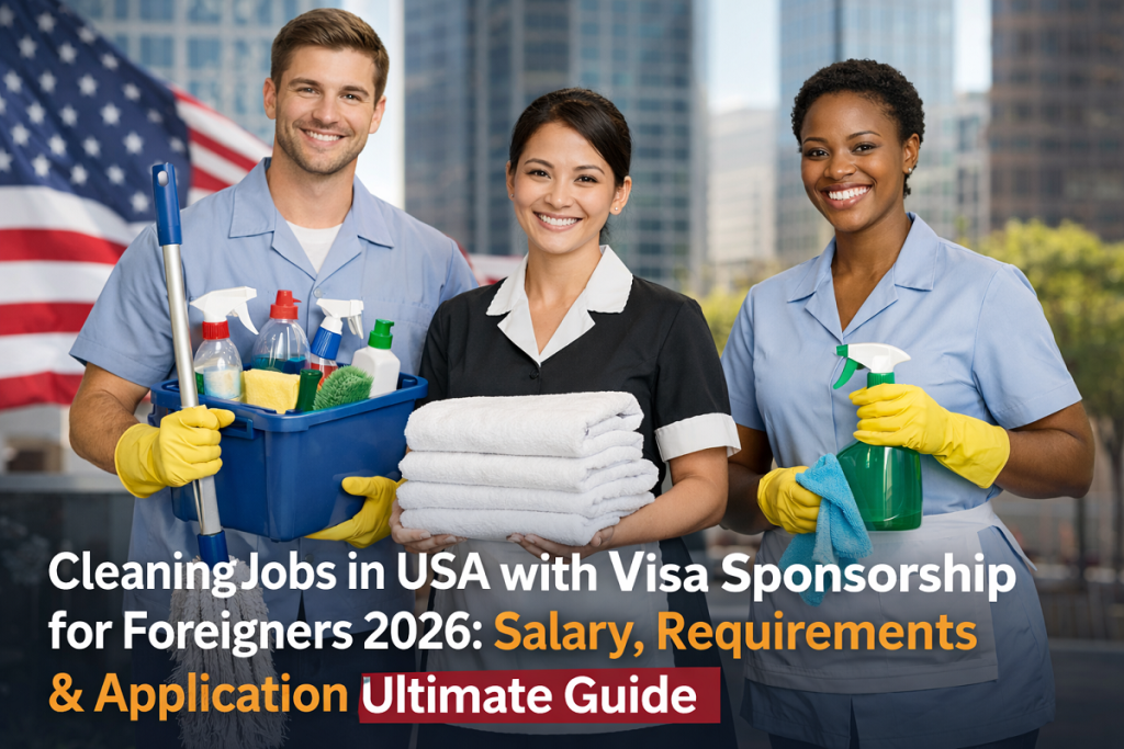 Cleaning Jobs in USA with Visa Sponsorship for Foreigners 2026: Salary, Requirements & Application Ultimate Guide